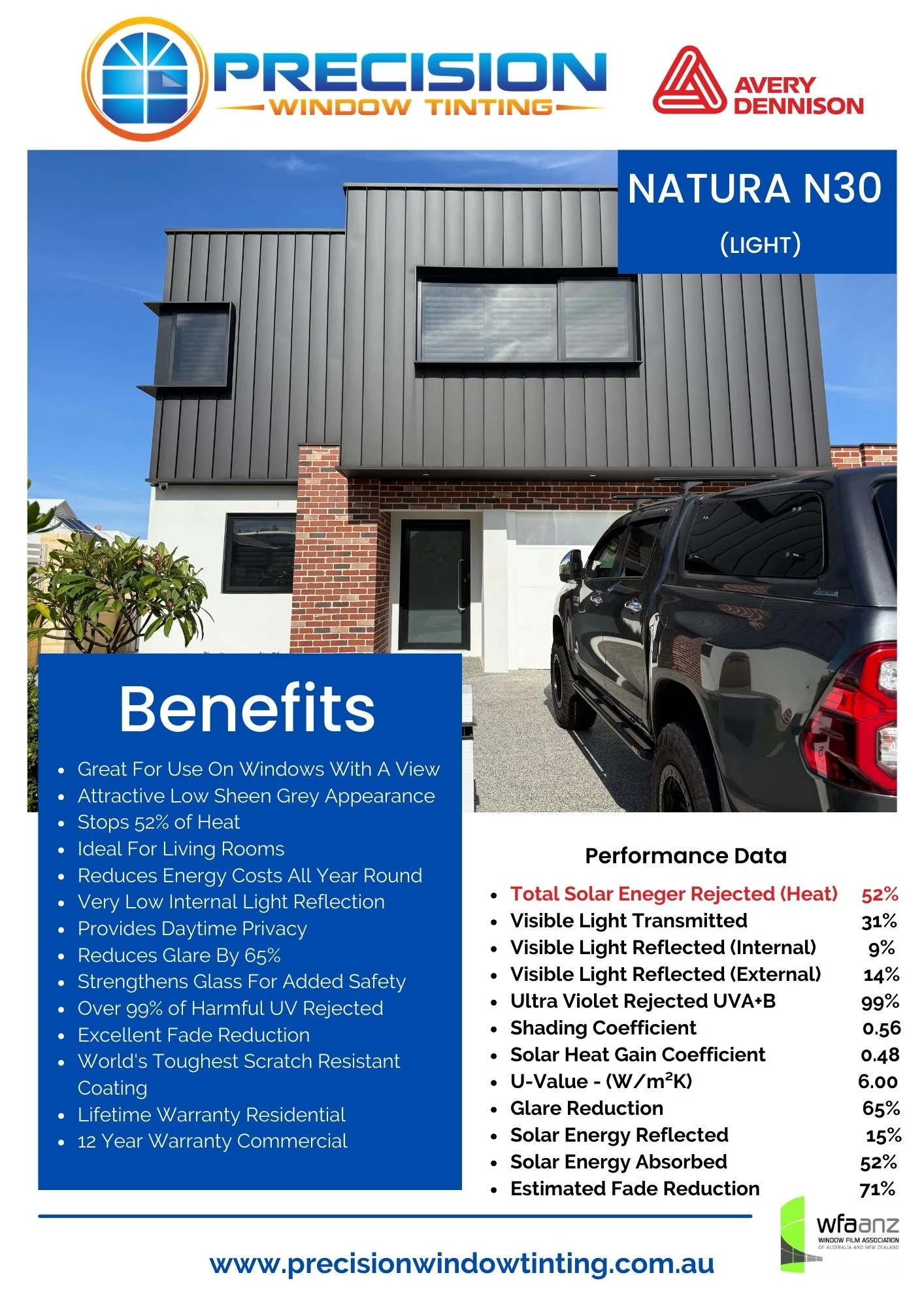 Natura 30 Window Film Spec Sheet